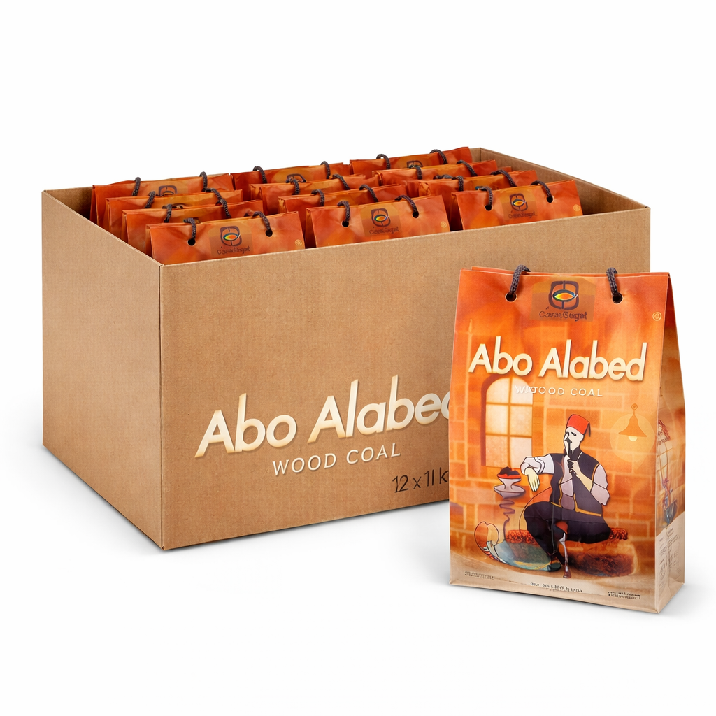 Abo Alabed Wood Coal 1kg (Pack of 12)
