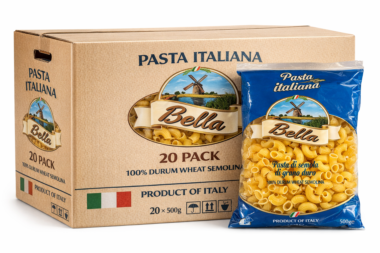 Bella - Gomiti No.35 Pasta – 20×500g