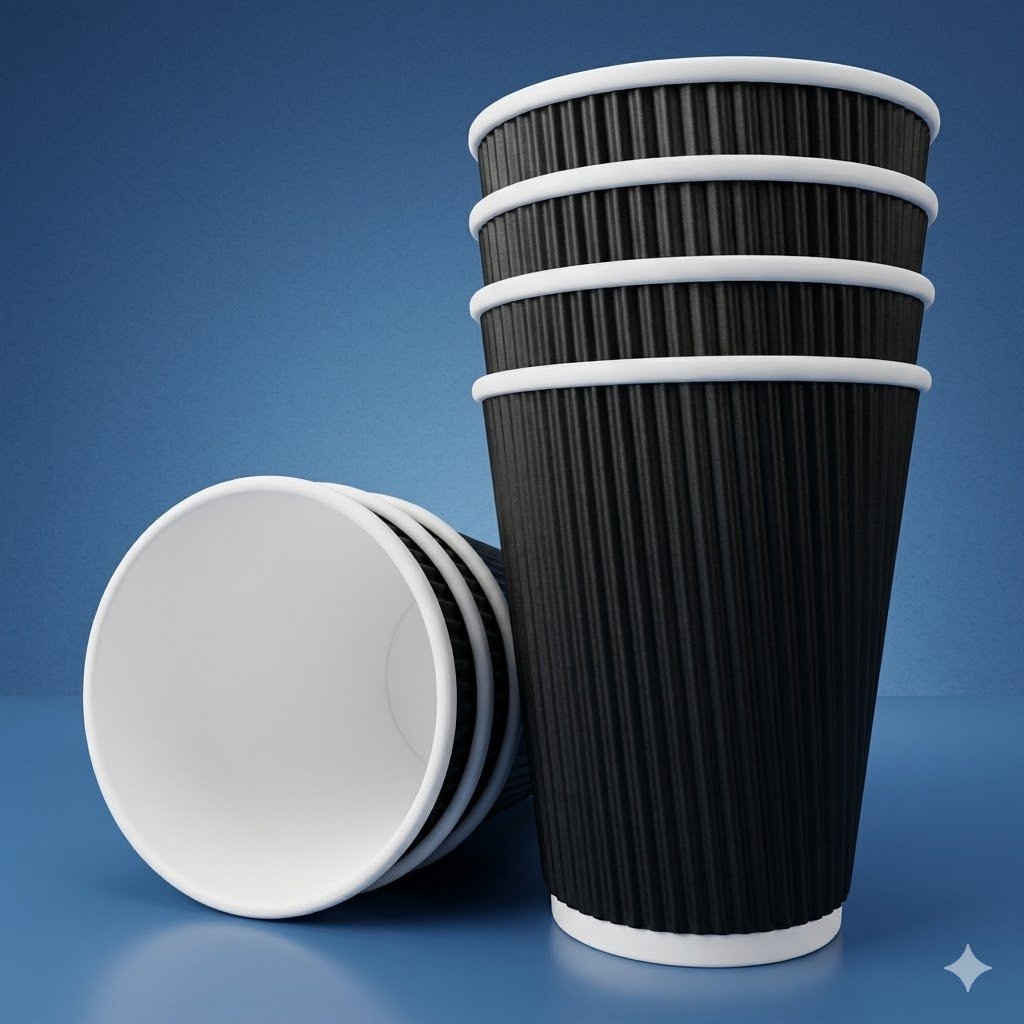 Paper Cups - Ripple Paper Cups 8oz (500 Pieces)