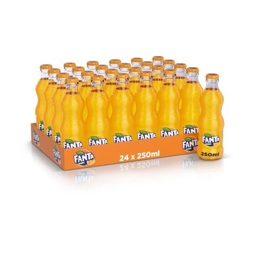 Fanta Orange 250ml Glass Bottles (Pack of 12)