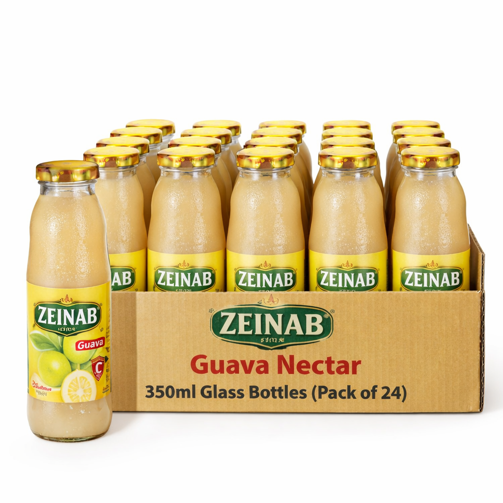 Zeinab 350ml Guava - Nectar Guava – 350ml Glass Bottles (Pack of 24)