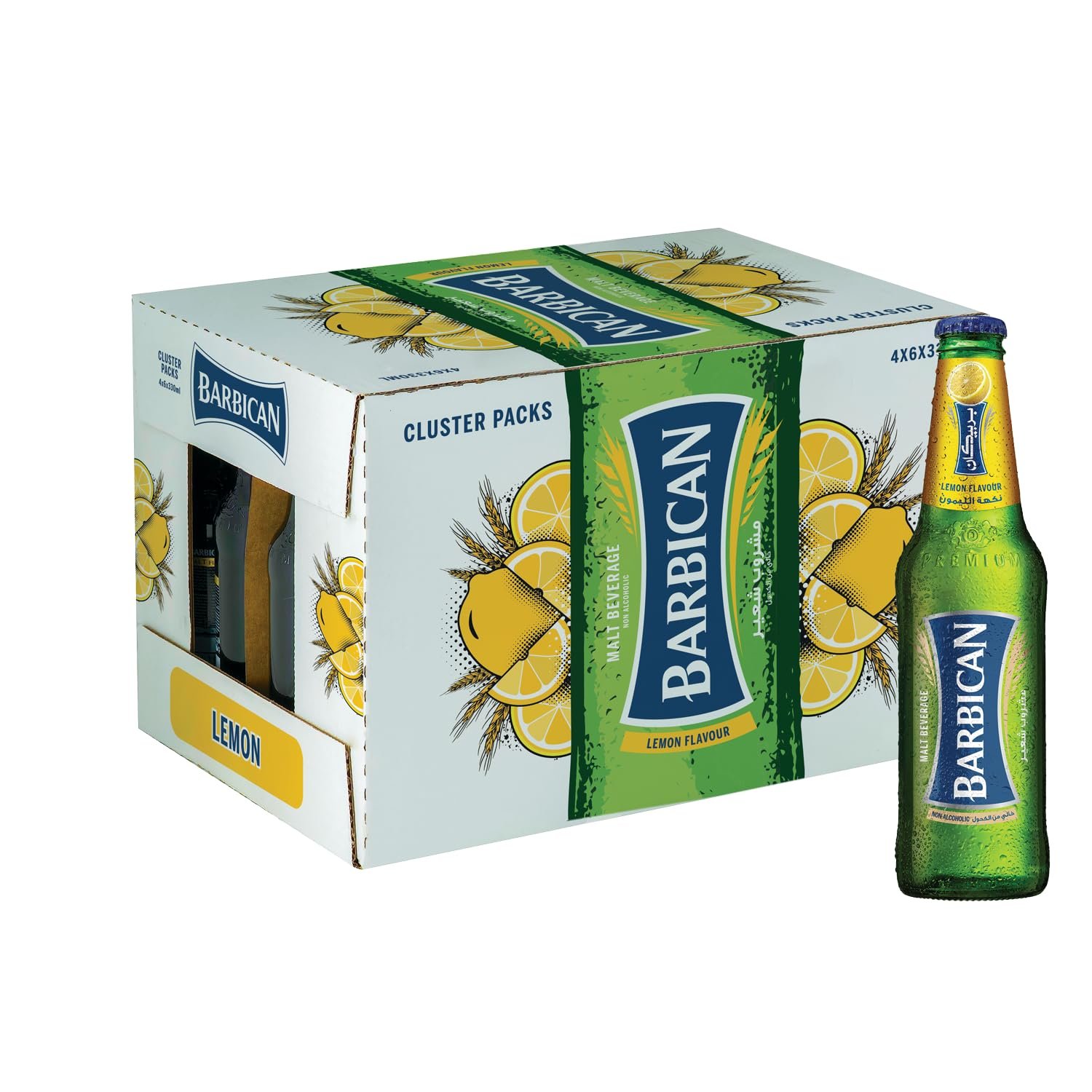 Barbican Non-Alcoholic Lemon Malt Drink 330ml (Pack of 24 - 6x4) - Image 2