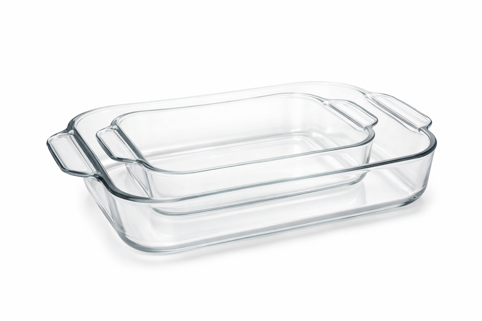 Borosilicate Glass Baking Tray Set – 3L / 2.2L / 1.6L (3 Piece Set) - Image 3