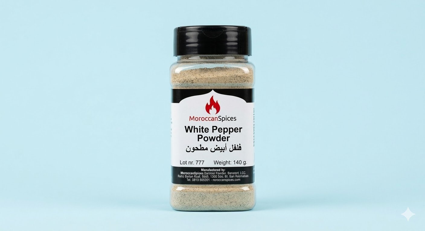 Moroccan Spices White Pepper Powder 150g - Pack of 20pcs