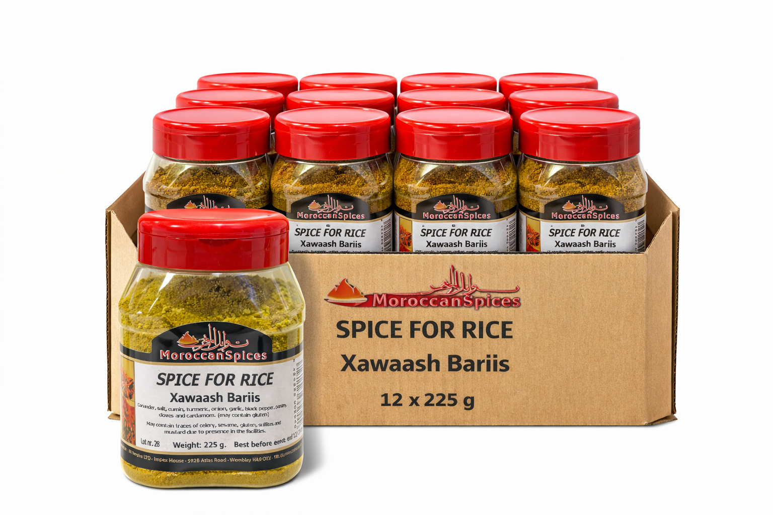 Moroccan Spices Spice For Rice Xawaash Bariis 225g - Pack of 12pcs