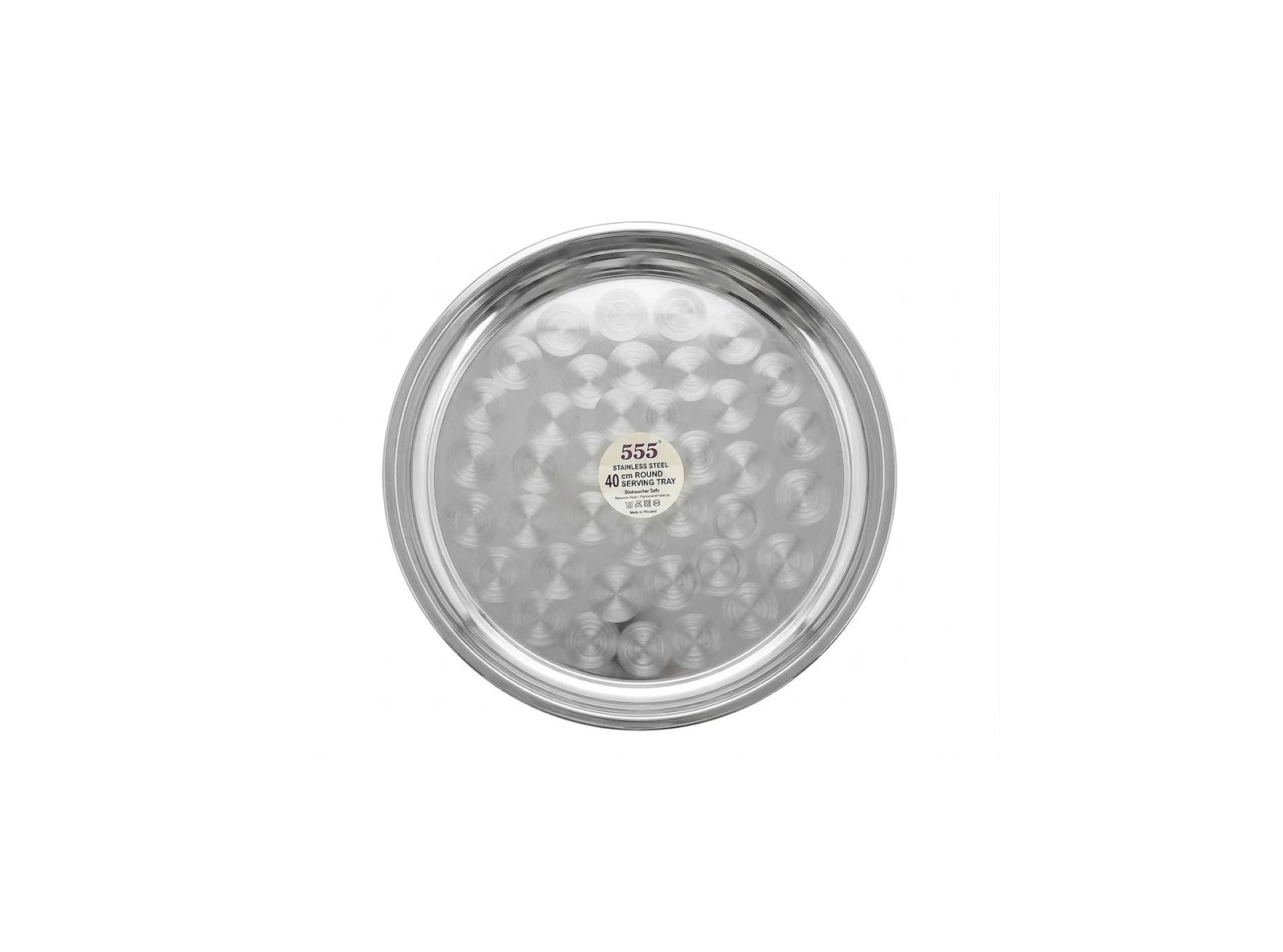 Serving Tray - 555 Stainless Steel Round (40,45,50,55,60-65cm)