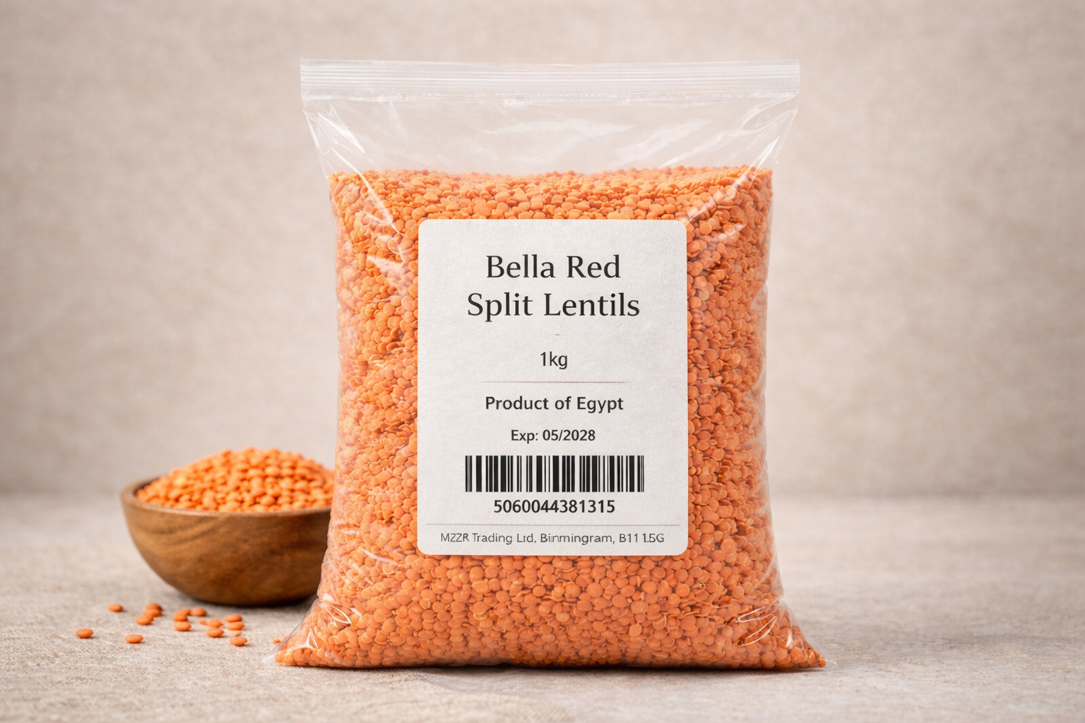 Bella Red Split Lentils 1KG