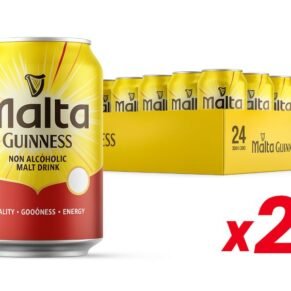 Malta Guinness Non Alcoholic Malt Can Drink 330ml (Pack of 24)